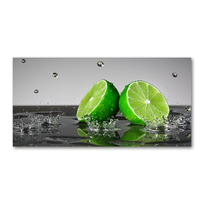 Obraz zdjęcie szkło akryl Limonka w wodzie
