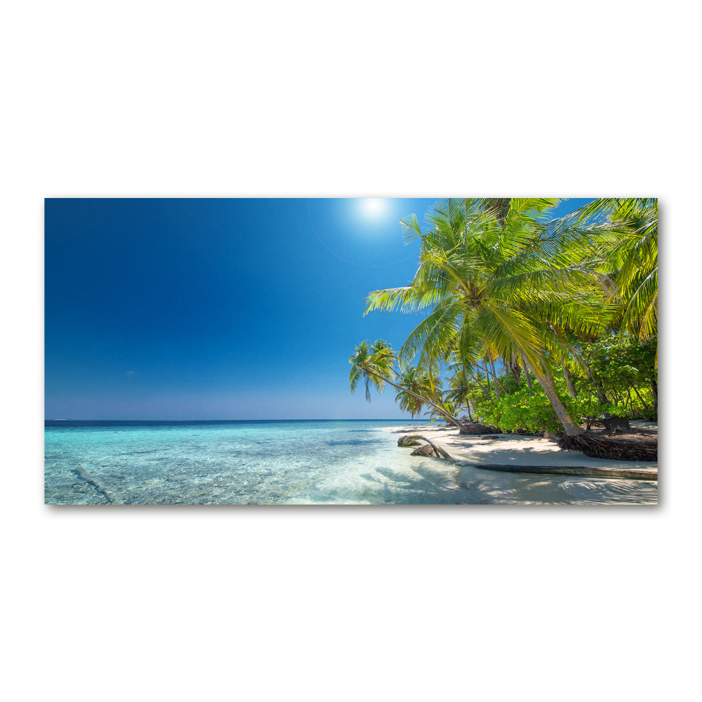 Foto obraz szkło akryl Malediwy plaża
