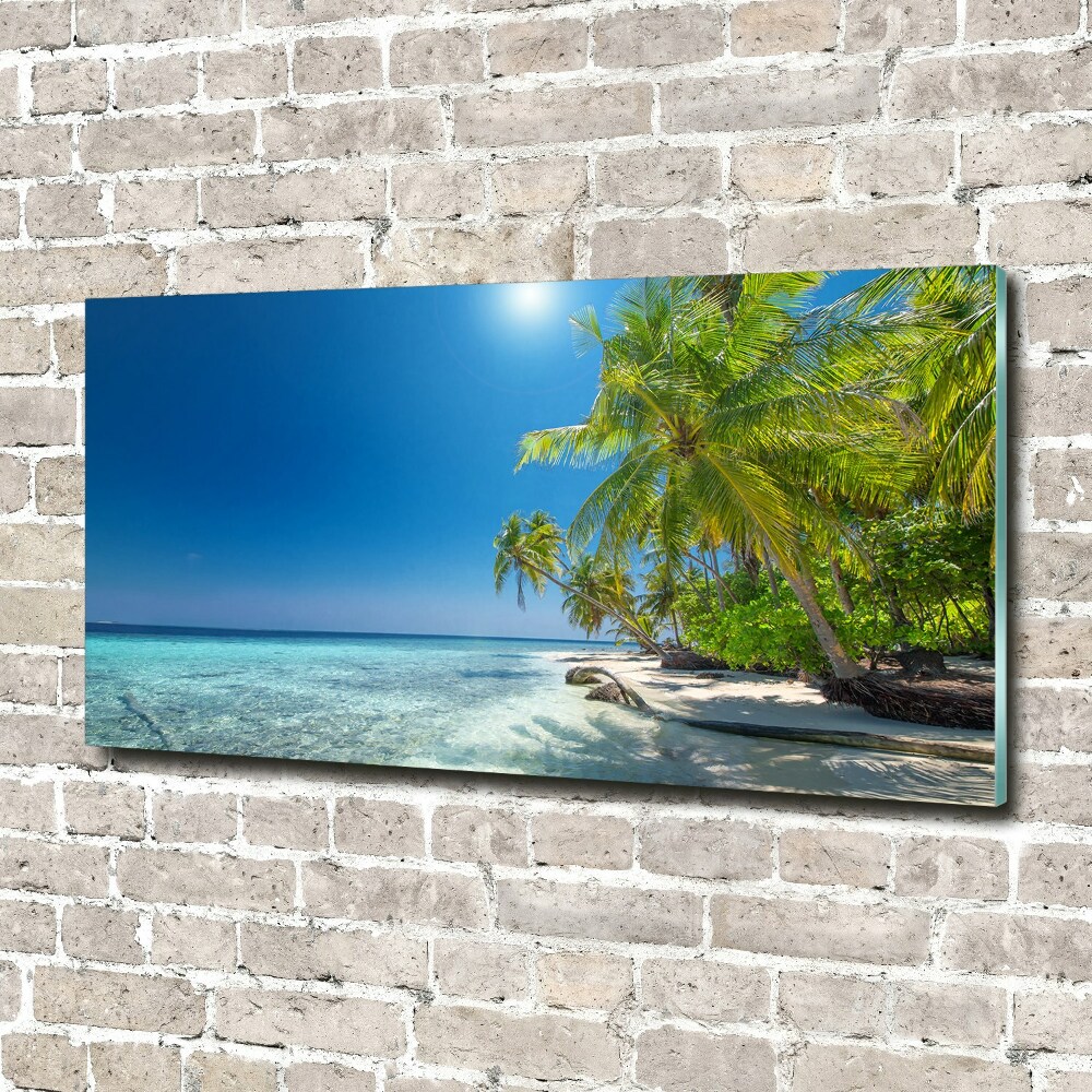 Foto obraz szkło akryl Malediwy plaża