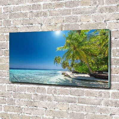 Foto obraz szkło akryl Malediwy plaża