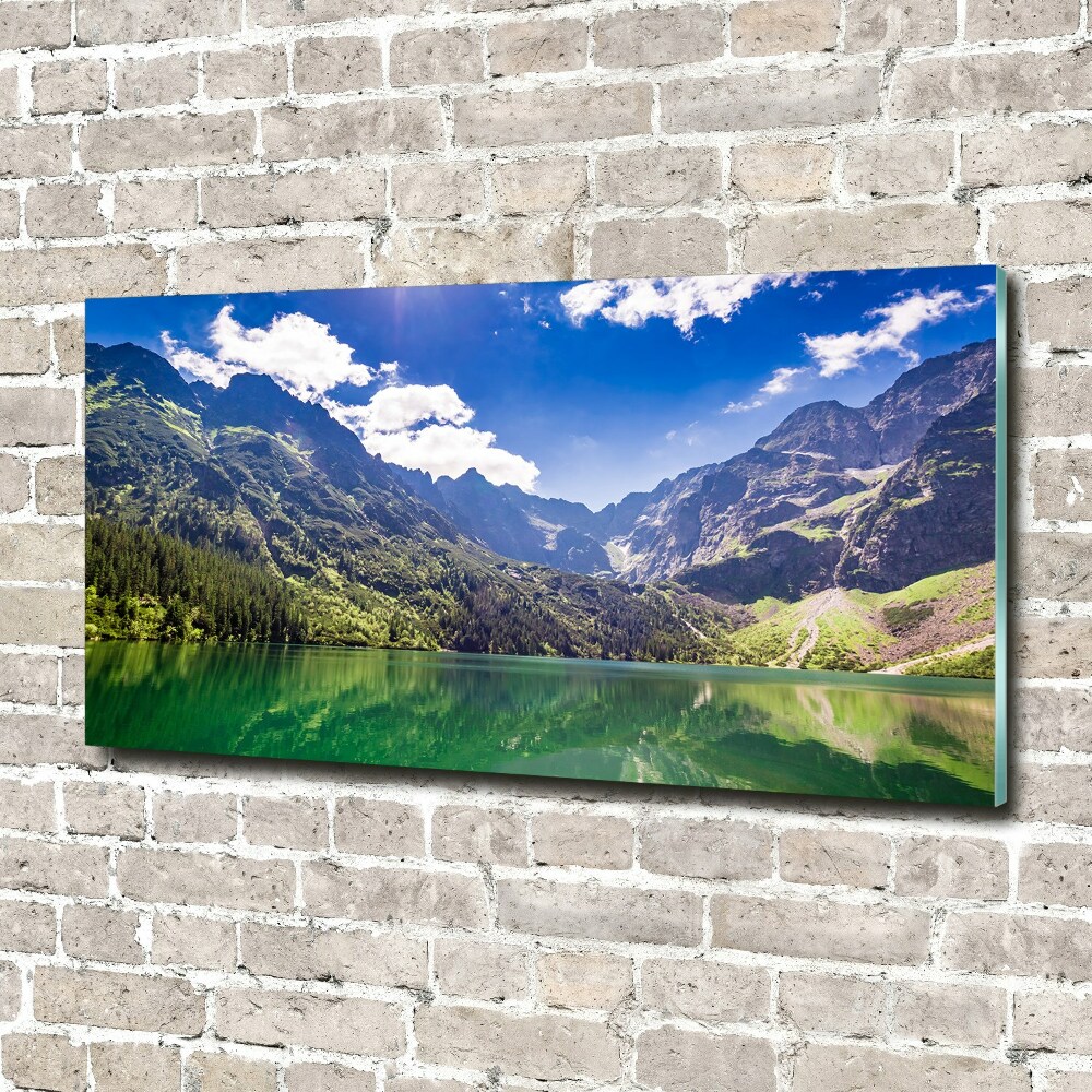 Foto obraz szkło akryl Morskie oko Tatry
