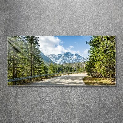Foto obraz szkło akryl Droga Tatry