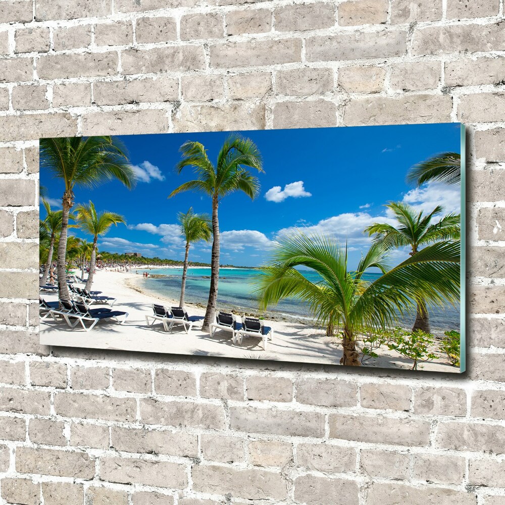 Foto obraz szkło akryl Malediwy plaża