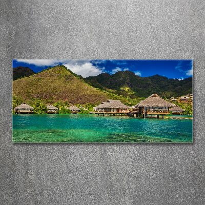 Foto obraz akryl Bungalowy nad wodą