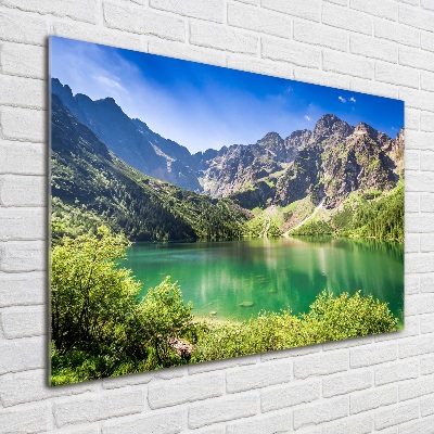 Foto obraz szkło akryl Morskie oko Tatry