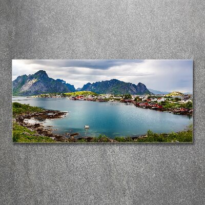 Foto obraz szkło akryl Lofoty w Norwegii