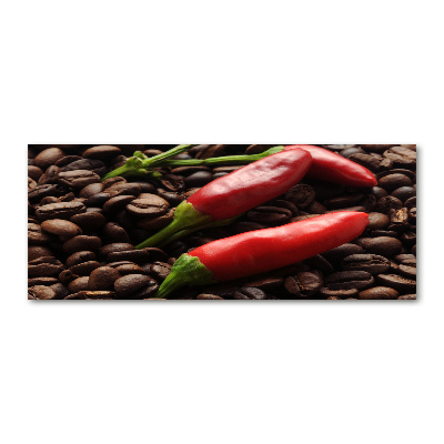 Obraz zdjęcie szkło akryl Chilli i kawa