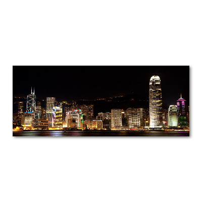 Foto obraz szkło akryl Hongkong nocą
