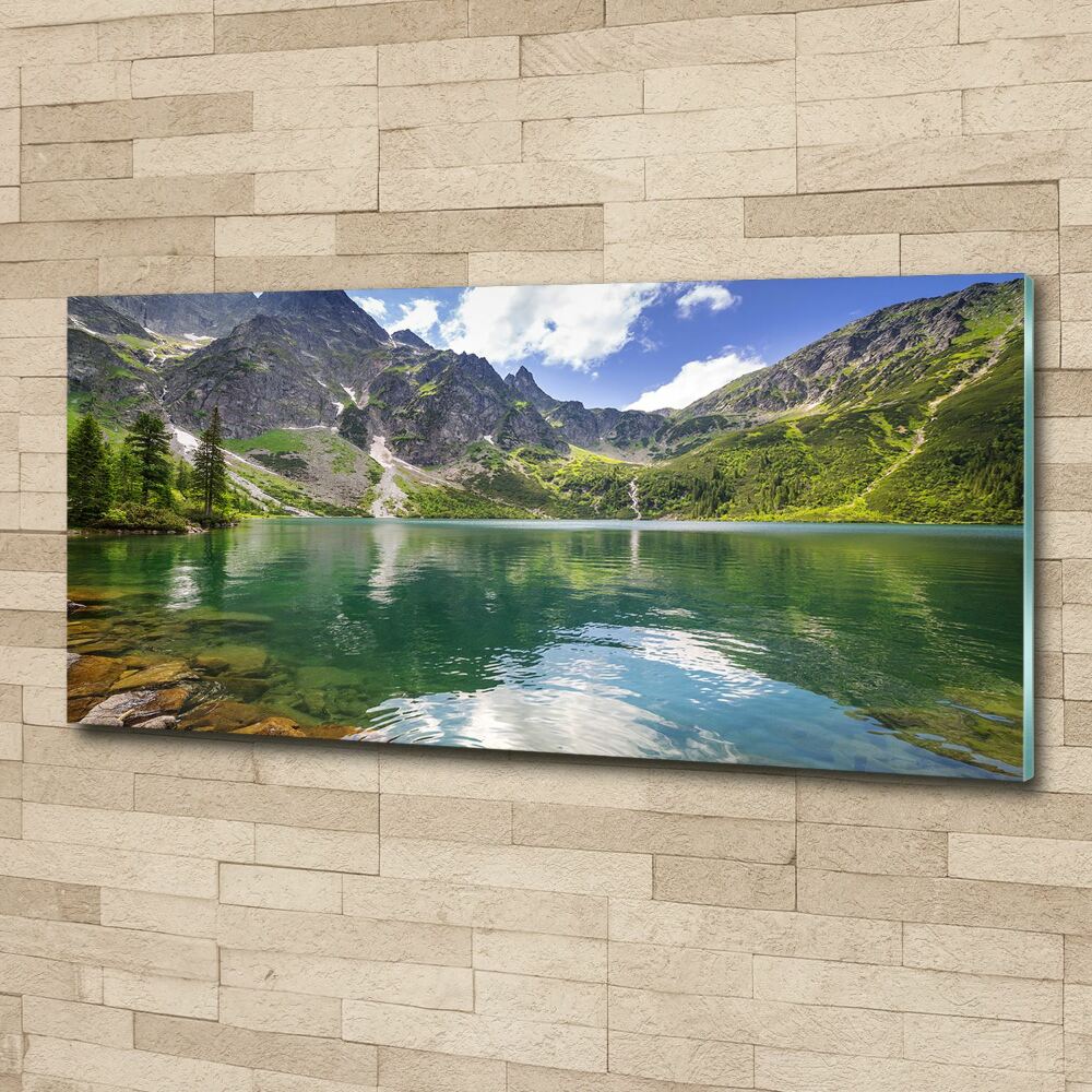 Foto obraz szkło akryl Morskie oko Tatry