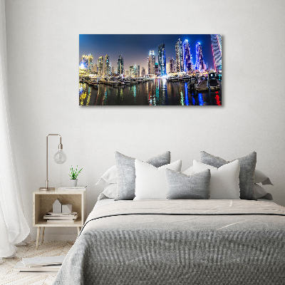 Foto obraz na ścianę akryl Dubaj nocą