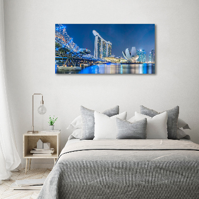 Foto obraz szkło akryl Singapur nocą