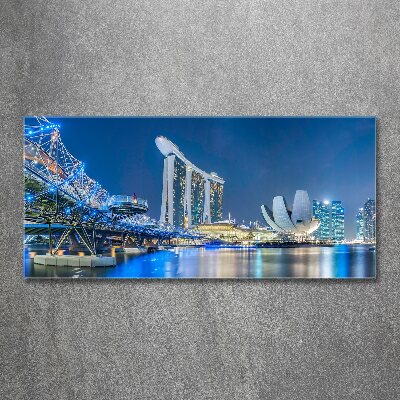 Foto obraz szkło akryl Singapur nocą