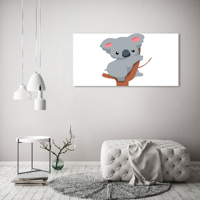 Obraz zdjęcie szkło akryl Koala na drzewie