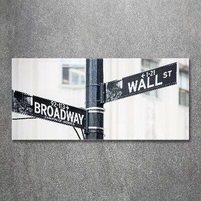 Foto obraz szkło akryl Wall street znak