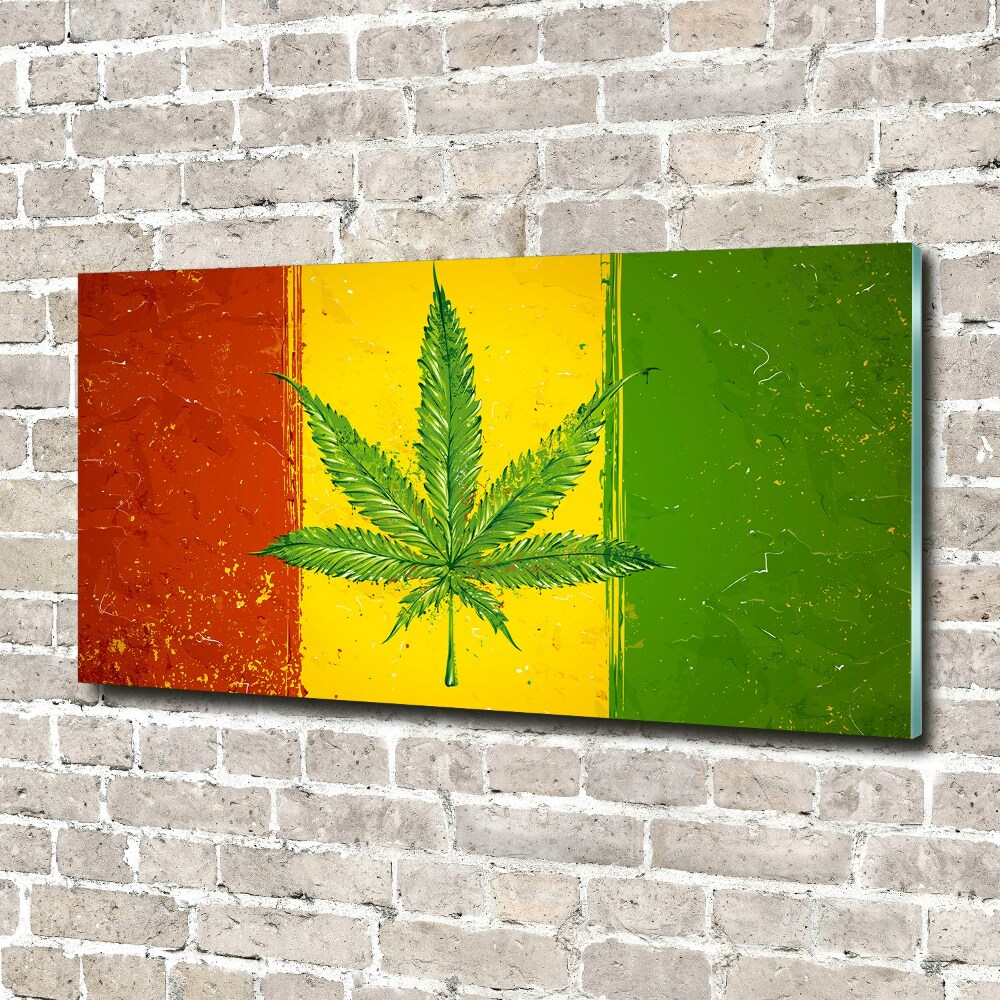 Foto obraz szkło akryl Rasta flaga