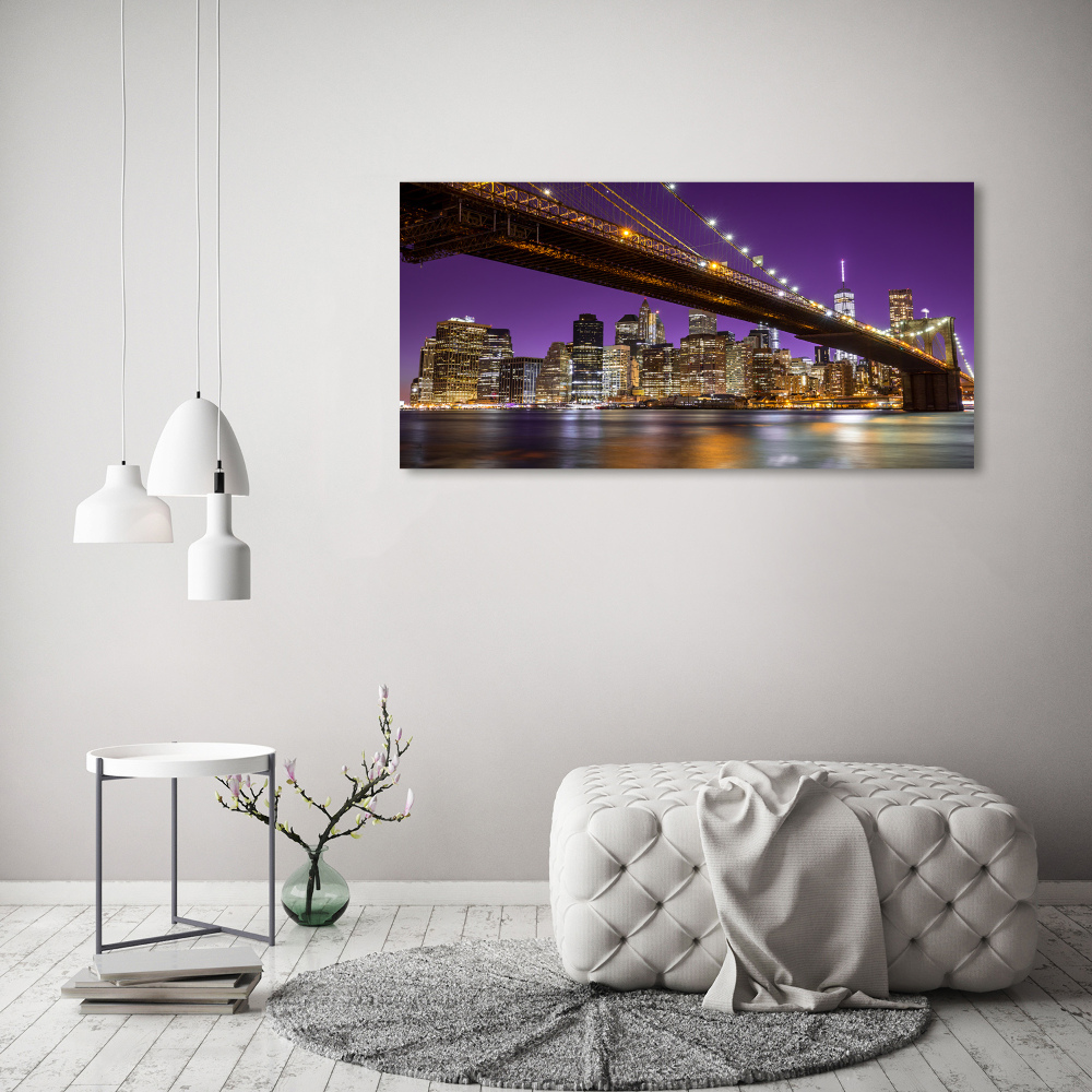 Foto obraz szkło akryl Manhattan nocą