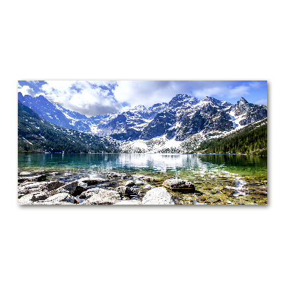 Foto obraz szkło akryl Morskie oko Tatry