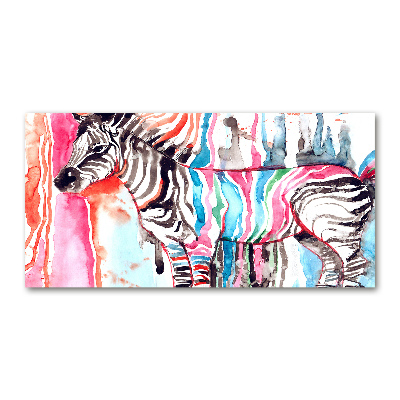 Obraz zdjęcie szkło akryl Kolorowa zebra