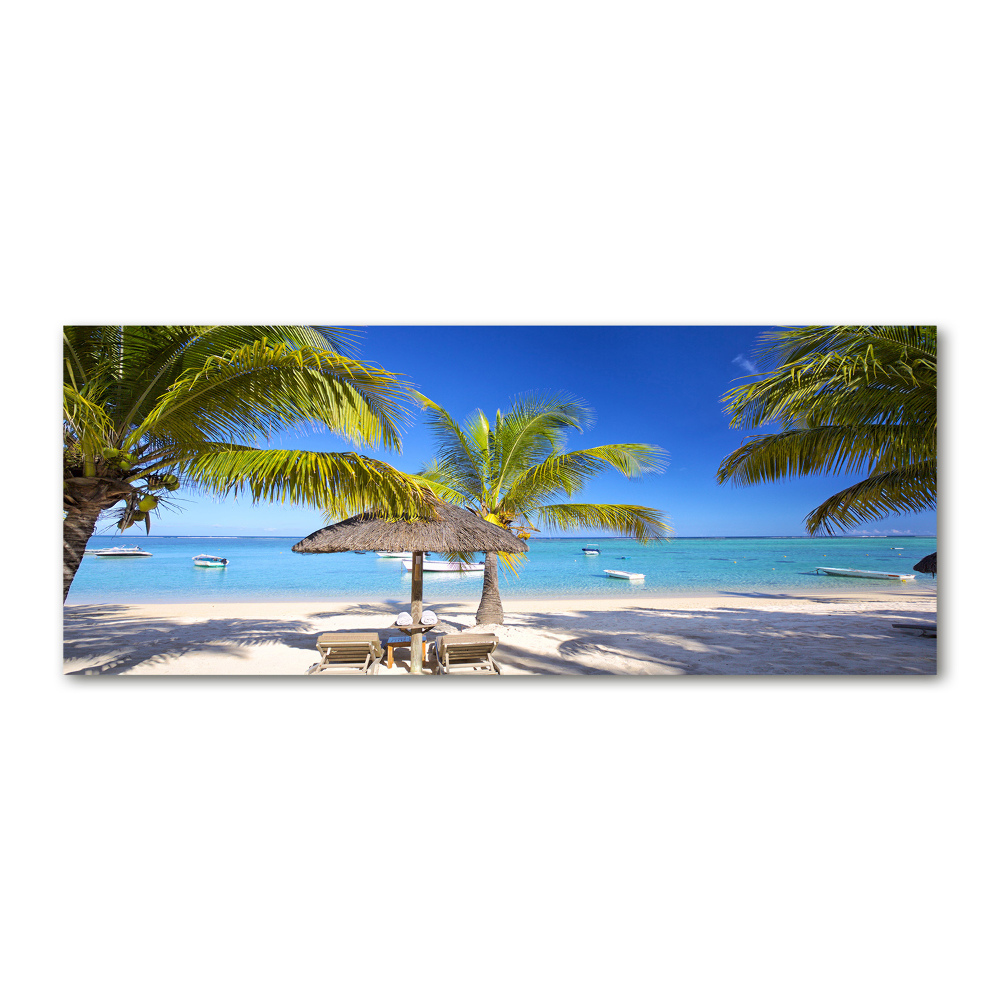 Foto obraz szkło akryl Plaża Mauritius