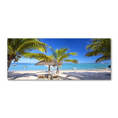 Foto obraz szkło akryl Plaża Mauritius