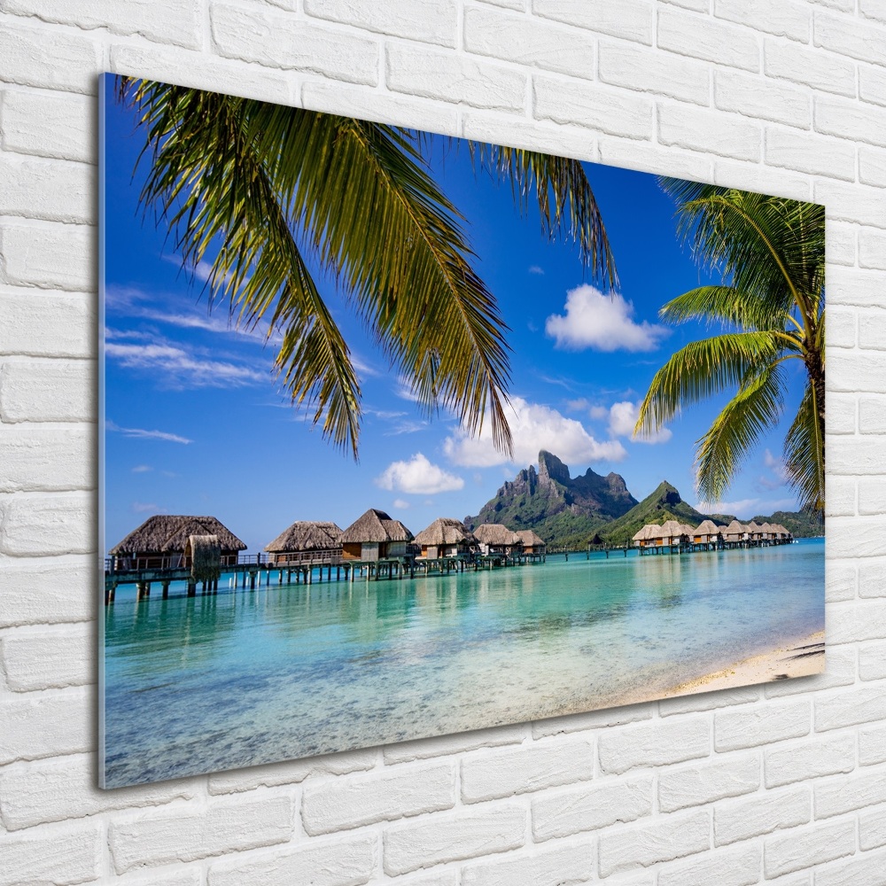 Foto obraz akryl Palmy na Bora Bora