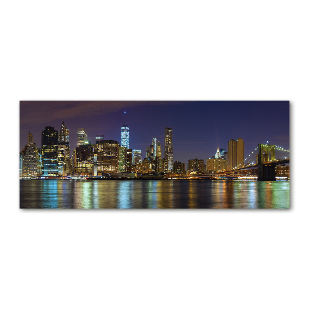 Foto obraz szkło akryl Manhattan nocą
