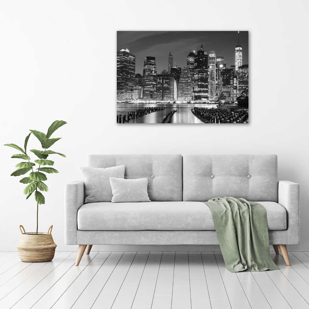 Foto obraz szkło akryl Manhattan nocą