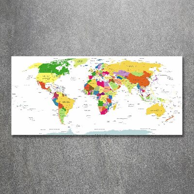 Foto obraz szkło akryl Mapa świata