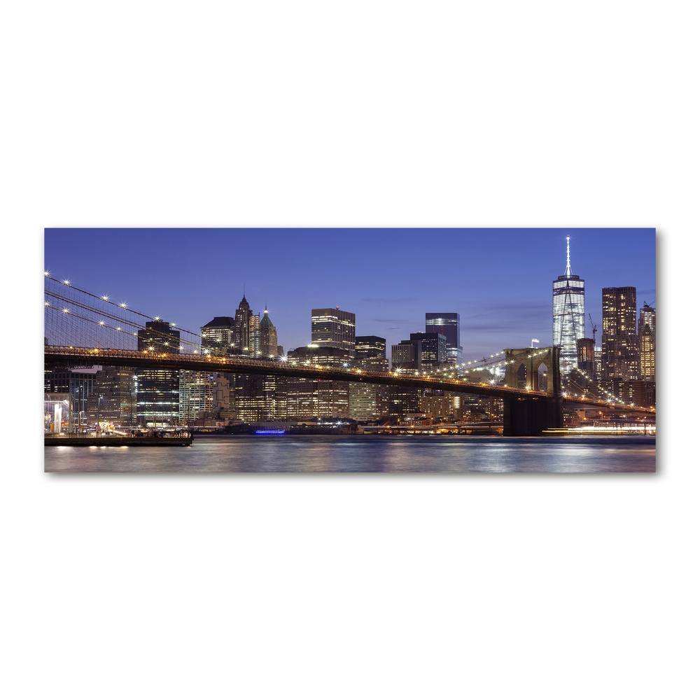 Foto obraz szkło akryl Manhattan nocą