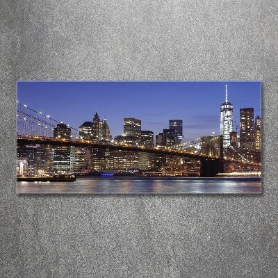 Foto obraz szkło akryl Manhattan nocą