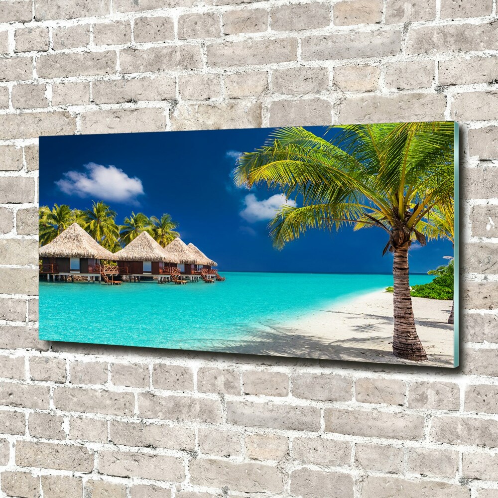 Foto obraz akryl Bungalowy Malediwy