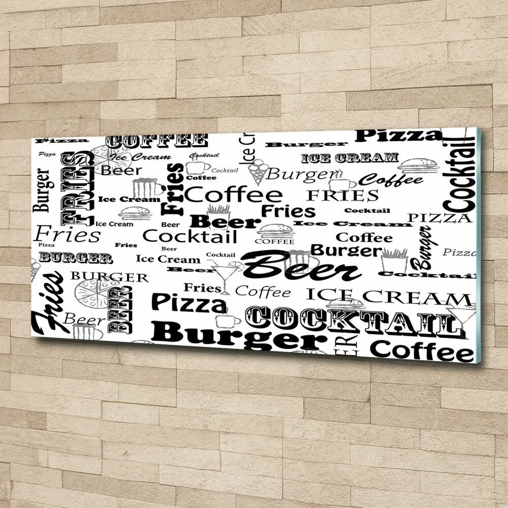 Foto obraz akryl Menu w restauracji