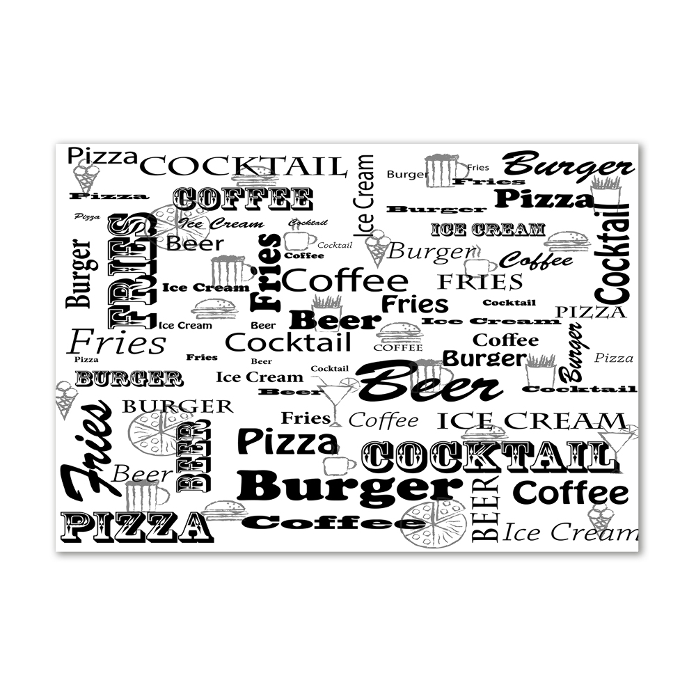 Foto obraz akryl Menu w restauracji
