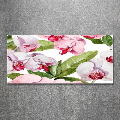 Obraz zdjęcie szkło akryl Różowe orchidee