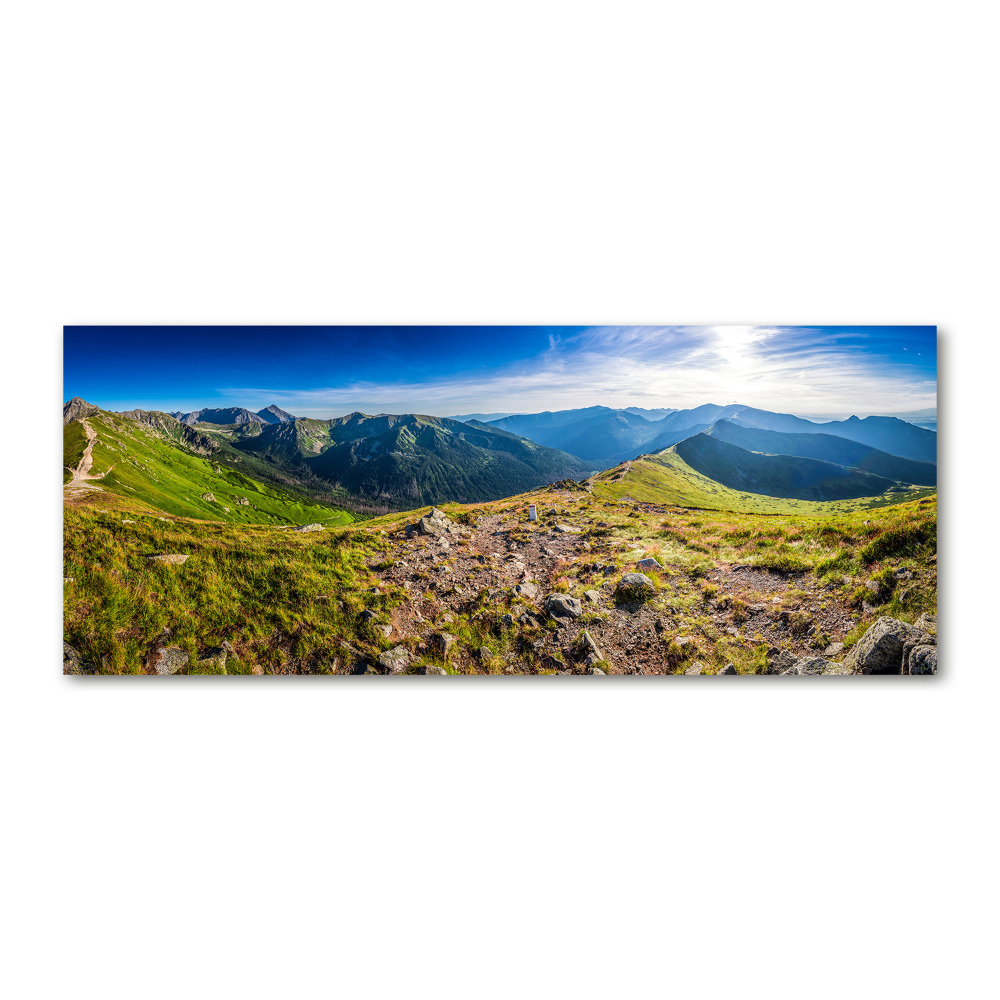 Foto obraz szkło akryl Panorama górska