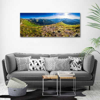 Foto obraz szkło akryl Panorama górska
