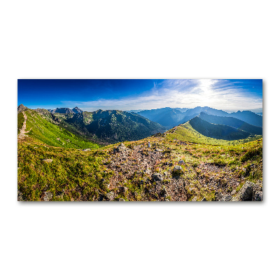 Foto obraz szkło akryl Panorama górska