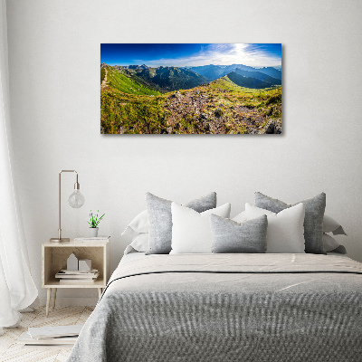 Foto obraz szkło akryl Panorama górska
