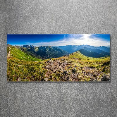 Foto obraz szkło akryl Panorama górska
