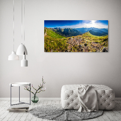 Foto obraz szkło akryl Panorama górska