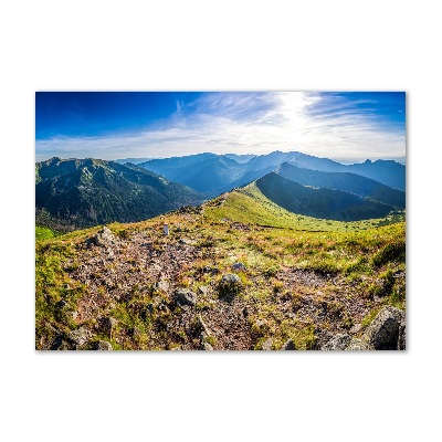 Foto obraz szkło akryl Panorama górska