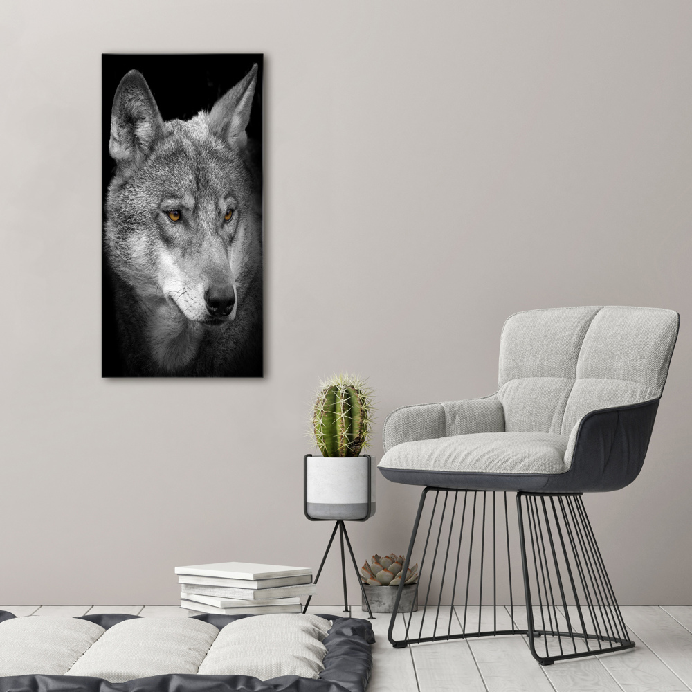Foto obraz na ścianę akryl pionowy Portret wilka