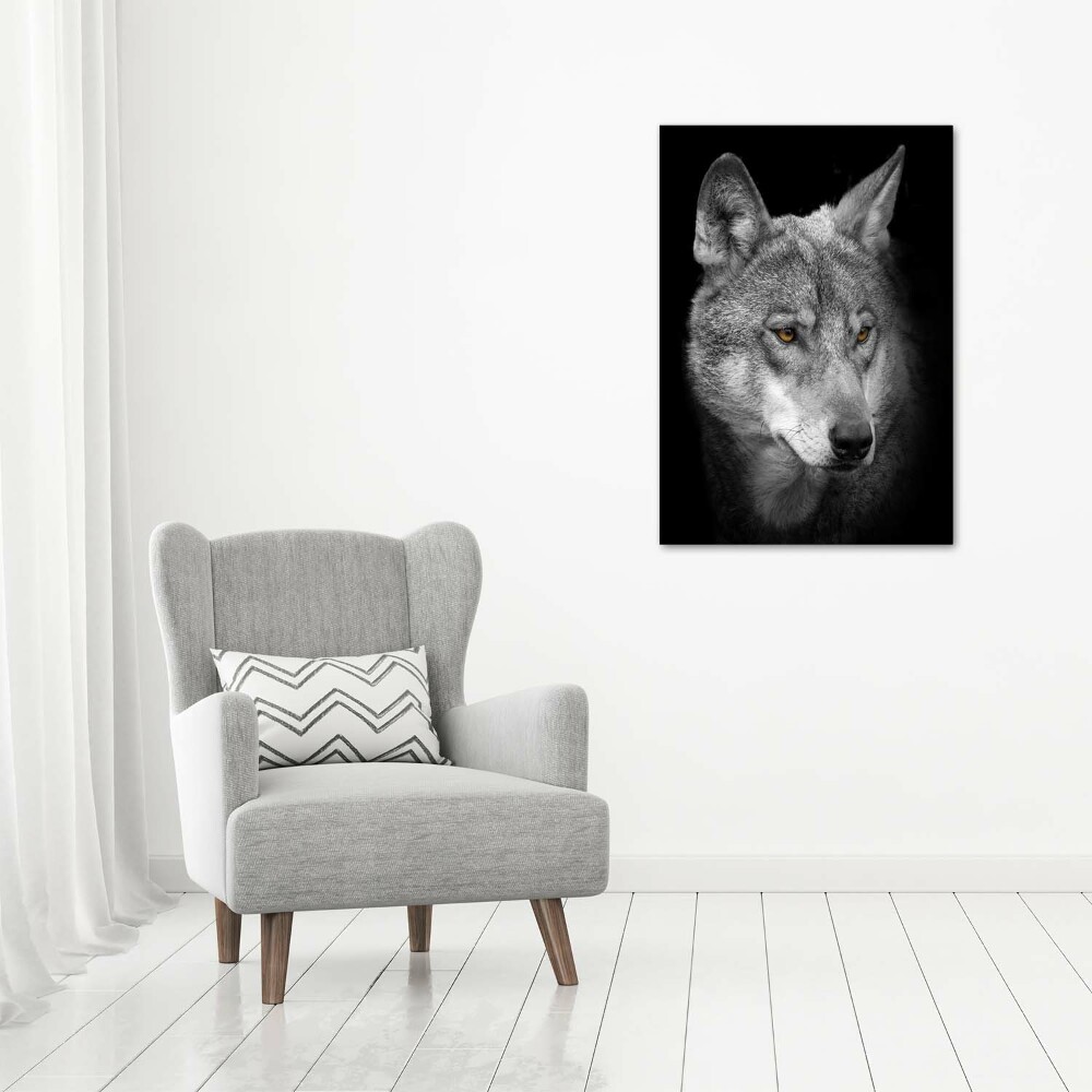 Foto obraz na ścianę akryl pionowy Portret wilka