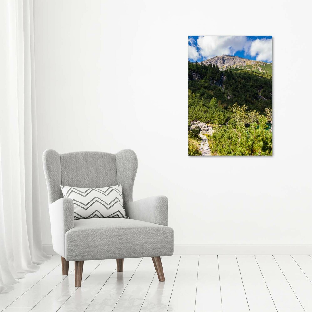 Foto obraz szkło akryl pionowy Morskie oko Tatry