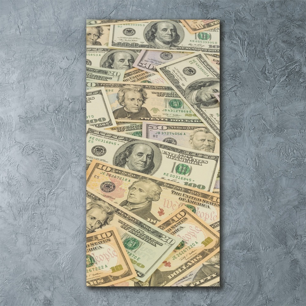 Foto obraz na ścianę akryl pionowy Banknoty dolarów