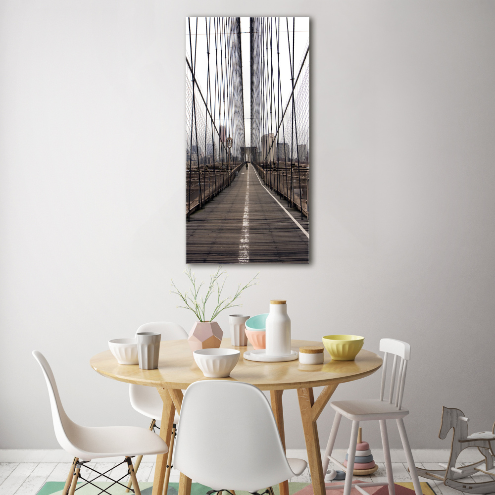 Foto obraz na ścianę akryl pionowy Most Brookliński