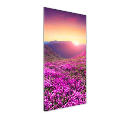 Foto obraz szkło akryl pionowy Góry rododendron