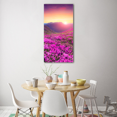 Foto obraz szkło akryl pionowy Góry rododendron