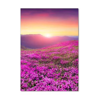 Foto obraz szkło akryl pionowy Góry rododendron