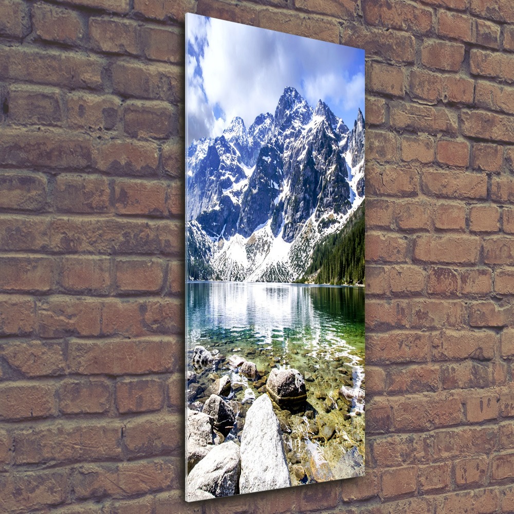 Foto obraz szkło akryl pionowy Morskie oko Tatry
